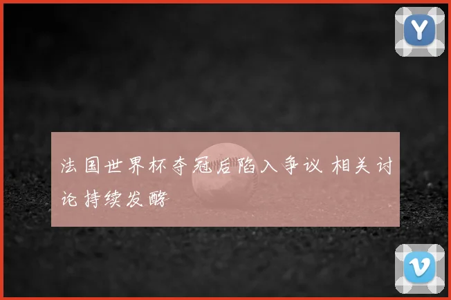 法国世界杯夺冠后陷入争议 相关讨论持续发酵